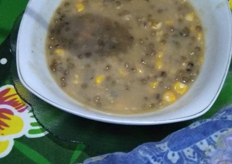 Cara membuat Bubur Jagung Kacang Hijau nikmat