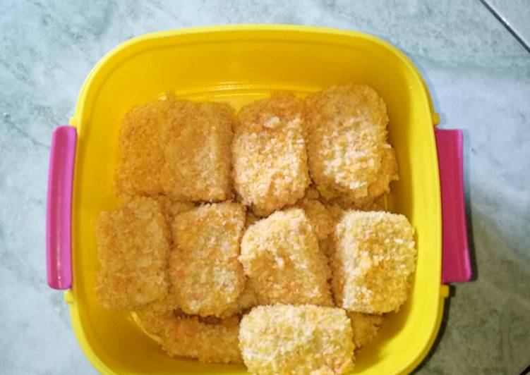 Anti Ribet, Bikin Nugget ayam wortel homemade (no msg) Irit Untuk Jualan