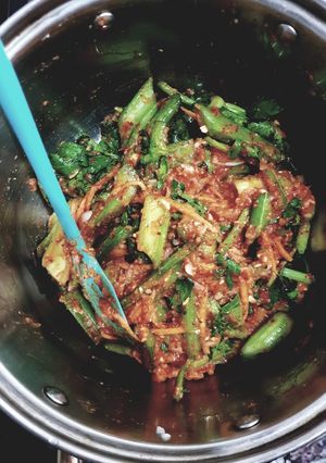 Hình của món Kim chi cần tây.