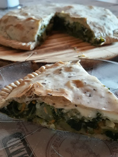 Una foto de Tarta de espinaca y zapallitos