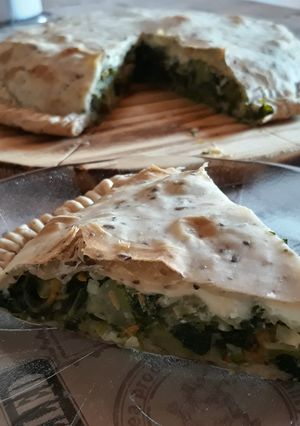 Una foto de Tarta de espinaca y zapallitos