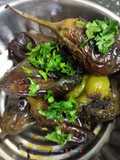 Stuffed Eggplant with Spiced Filling (Baingan ki Bharwa Kalaunji)