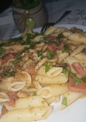 صورة لوصفة المعكرونه عل طريقتي 😍