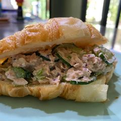 A picture of Homemade Delifrance Tuna Croissont.