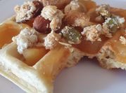 Una foto de waffle con harina integral