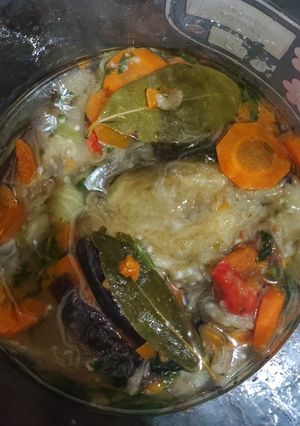 Una foto de Berenjena en escabeche