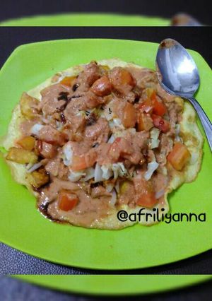 Foto resep Tahu telor bumbu kacang
