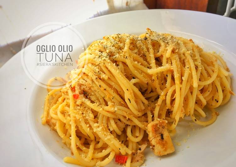Langkah Mudah untuk Menyiapkan Oglio Olio Tuna #pasta Anti Gagal