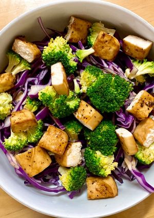 Hình của món Salad bắp cải tím+đậu hũ.