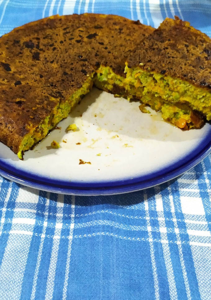 Una foto de Tortilla de zucchini y zanahoria