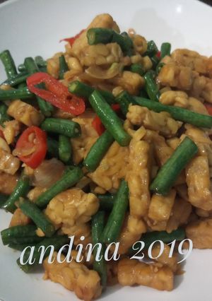 Foto resep Tumis Tempe Kacang Panjang