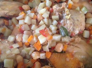 Una foto de Pollo a la cazadora