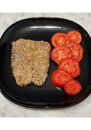 Foto di Salmone in crosta di semi di sesamo e di papavero 🐟