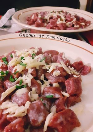 Una foto de Gnocchi de Remolacha