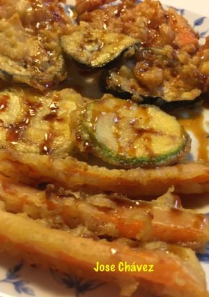 Foto principal de Verdura en Tempura con miel de palma 'Apto para personas con diabetes'
