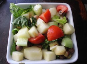 Foto principal de Ensalada de melón, pepino y tomate