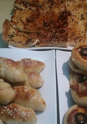 صورة لوصفة بيتزا..كروسون..بنت الصحن 👏