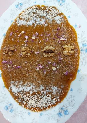 عکسی از دستور حلوا عربی🥣