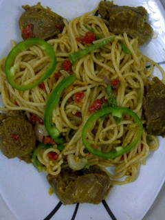 A picture of Jollof pasta.