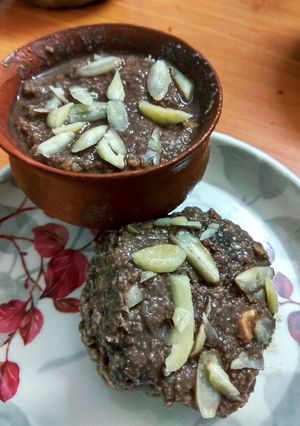 A picture of Chocolate badam matka kulfi.