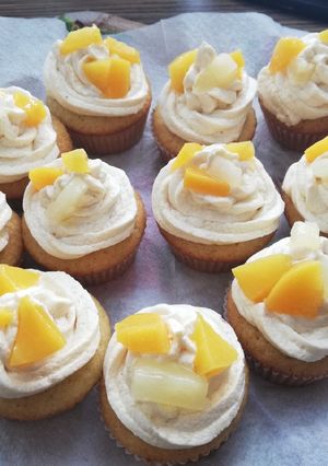 Vaníliás gyümölcsös muffin💞 recept fotója