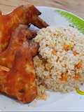 สไปซี่วิงส์ & ข้าวผัดกระเทียม