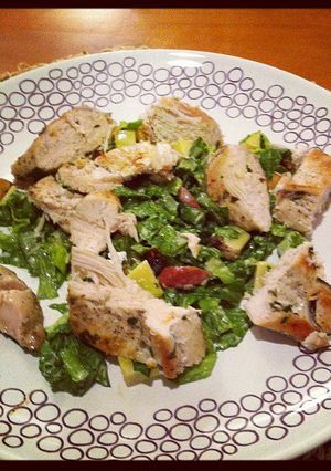 A picture of Grilled chicken salad.