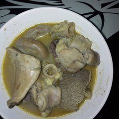 A picture of Assorted meat Peppersoup.