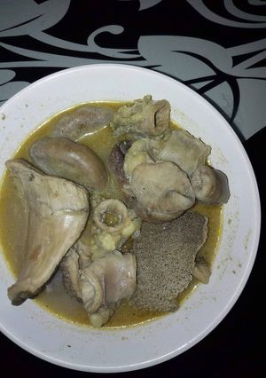 A picture of Assorted meat Peppersoup.