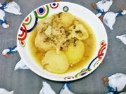 Una foto de pollo cerdo salsa