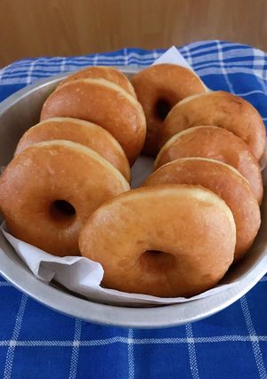 Foto resep Donat Empuk dan Lembut tanpa Kentang menggunakan mixer