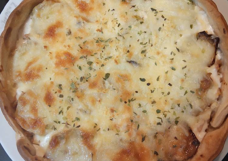 Pastel de carne con calabacín y masa quebrada