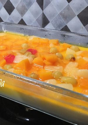 Foto resep Puding Tahu Siram Buah Segarr