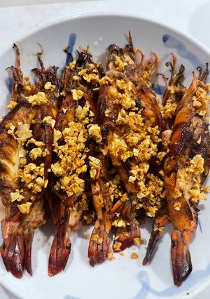 Foto resep Udang Bakar Saos Bawang