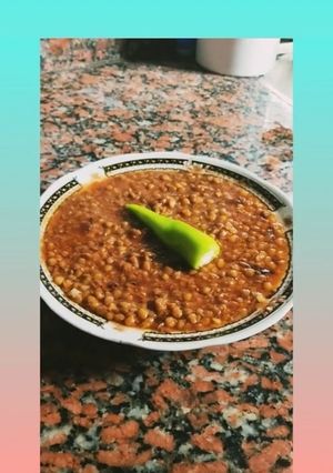صورة لوصفة عدس بجبة