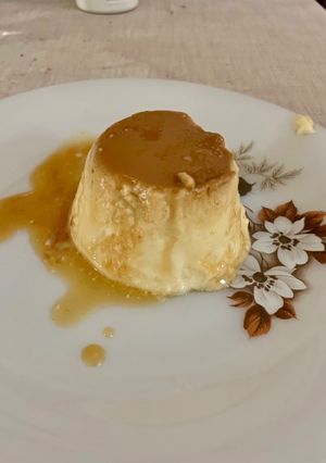 Una foto de Flan de Queso