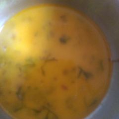 A picture of Moong beans kadhi.