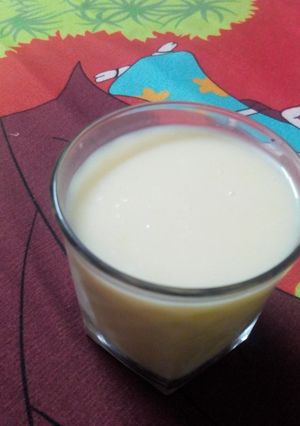 A picture of Woodapple shake without milk.