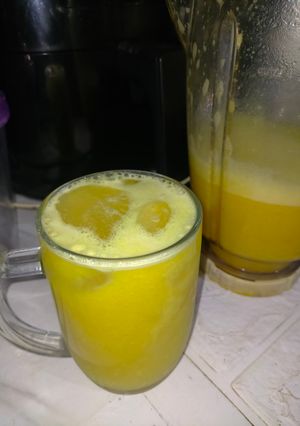 Foto resep Takjil Sehat : Jus Kelapa Muda Kunyit Kurma