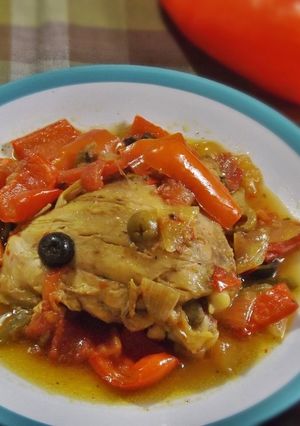 Una foto de Pollo con pimientos a la romana