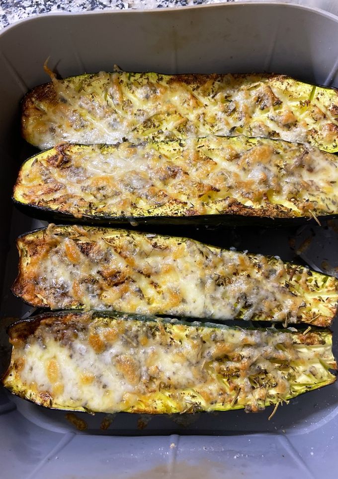 Una foto de Calabacín gratinado airfryer