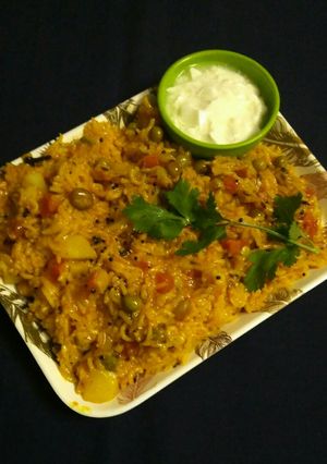 A picture of Veg masala bhat.