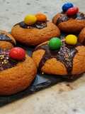 Galletas de M&M's de cacahuete y chocolate