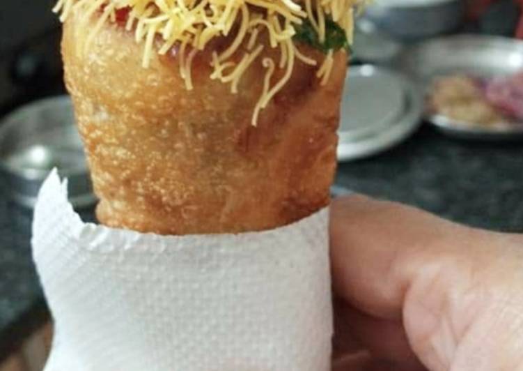 Simple Way to Make Super Quick Homemade Chaat Cone