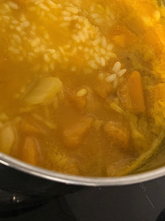 Una foto de Arroz meloso con calabaza
