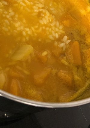 Una foto de Arroz meloso con calabaza