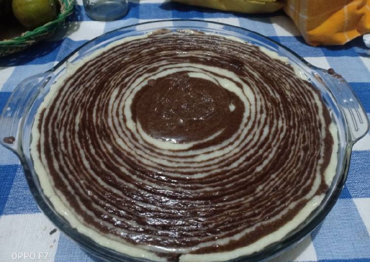 Puding roti tawar zebra (camilan MPASI 15 bulan)