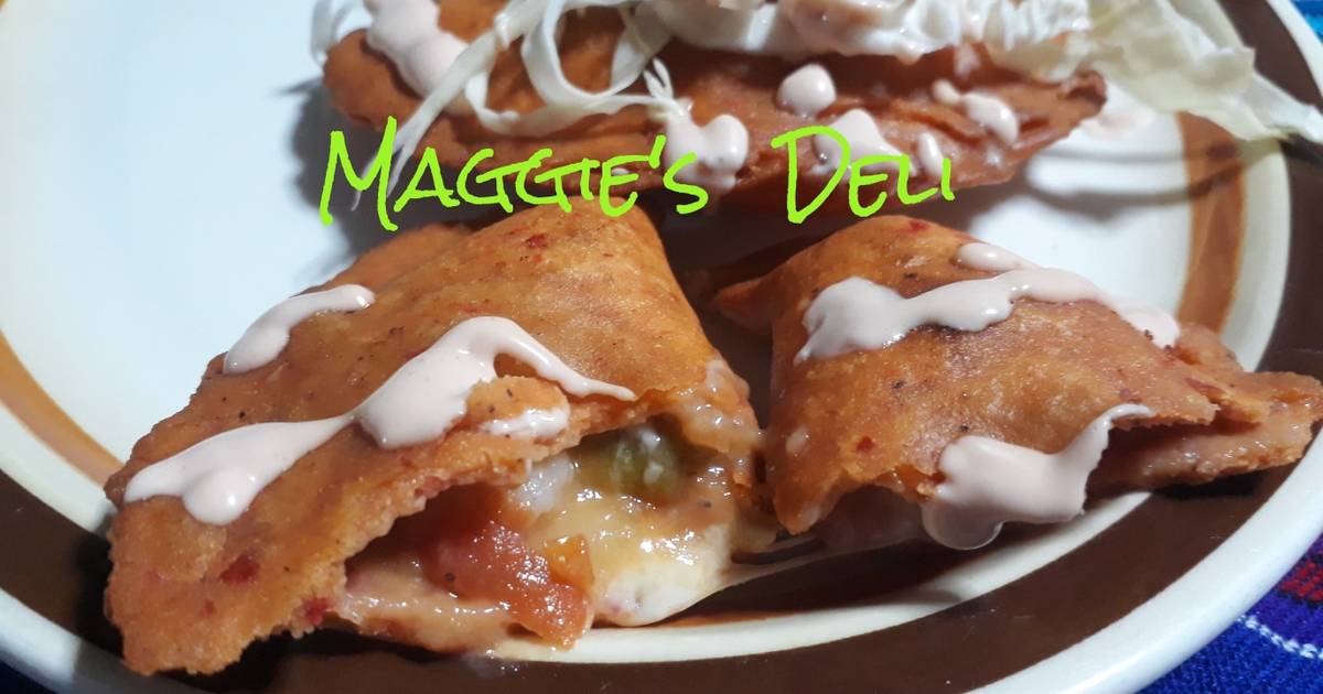 Quesadillas de Camarón con masa colorada Receta de Maggie Cookpad