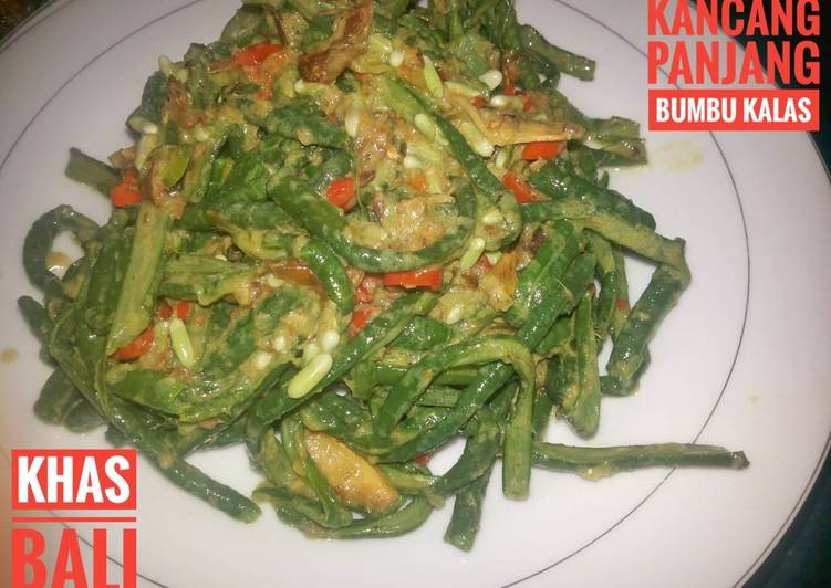 Bagaimana Membuat Kacang panjang bumbu kalas khas bali yang mudah