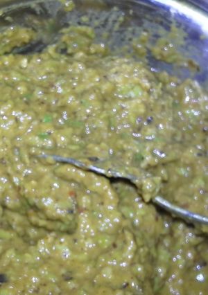 A picture of Mango skin Thuvayal/Thokku- Tamilnadu special.